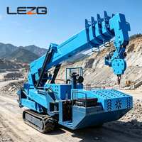 Mini-grue araignée de 3 tonnes, grue sur chenilles hydraulique avec stabilisateurs, rotation à 360 degrés, flèche télescopique, pour travaux de construction en intérieur et en extérieur
