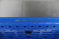 NEXARA 1210 1200*1000*150mm HDPE Entrepôt Stockage Euro Plateaux Palettes en Plastique Simple Face Entrée 4 Voies pour Chariot Élévateur