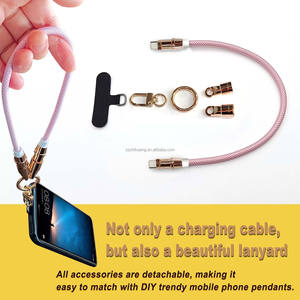 Haute qualité Nylon 60W type-c câble <span class=keywords><strong>de</strong></span> <span class=keywords><strong>données</strong></span> <span class=keywords><strong>de</strong></span> charge rapide coloré téléphone lanière à tricoter 2-en-<span class=keywords><strong>1</strong></span> pour téléphone portable et ordinateur - Product Image 3