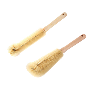 FF628 Kitchen Dish Cleaner Scrubber Baby Bottle Glass Wine Decanters <strong>Flask</strong> <strong>Cleaning</strong> Brush Wood Long Handle Water Bottle Brush - Product Image 1