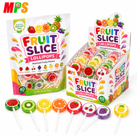 Sucettes durs avec logo personnalisé, de fruits assorties, en vrac