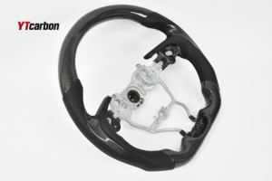 Volant de course personnalisé en fibre de carbone véritable YTcarbon pour <span class=keywords><strong>Megane</strong></span> CC <span class=keywords><strong>GT</strong></span> RS MK2 03-09, accessoires intérieurs de voiture, pièces automobiles - Product Image 2