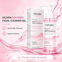 Gel Nettoyant Visage au ADN de Saumon PDRN, Nettoyage Doux, Hydratant, Équilibrant, Soin Quotidien pour Tous Types de Peau, Flacon OEM