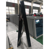 WEIKA fenêtre suspendue supérieure en aluminium à rupture thermique de haute qualité, cadre noir, auvent large, fenêtres en verre dépoli