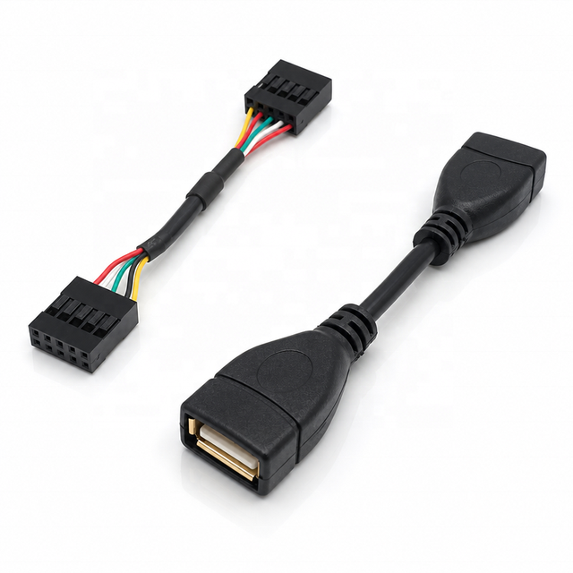 ANNXIN USB 2.0 Type a Female to 9 Pin 10 Pin Motherboard Header Adapter Cable Internal for PC Front Panel Wholesale