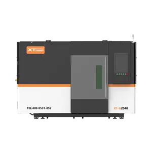 2000*4000mm enclosed fiber laser cutting machine with double exchange table for stainless steel and carbon steel cut