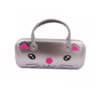 Coque rigide à motif de chat mode personnalisé en gros protège les lunettes étui à lunettes en métal