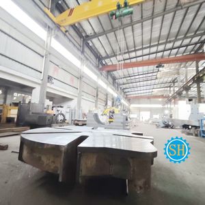 บริการงานหล่อขึ้นรูปเหล็ก Q235 ขนาดใหญ่ ชิ้นส่วนฐานแพ็คเกอร์ เชื่อม งานกลึง - Product Image 4