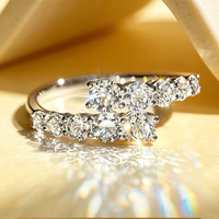 IGI-gecertificeerde laboratorium gekweekte diamanten platina ring 1 ct briljant geslepen belofte ring fijne sieraden bruid verjaardag Valentijn cadeau ShineForge