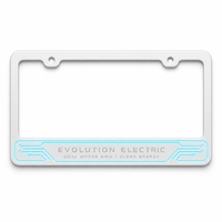 Support de plaque d'immatriculation en alliage de zinc, style sportif, finition polie, avec fixation sécurisée de la plaque, pour programmes promotionnels