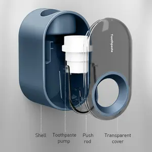 ที่บีบยาสีฟันสำหรับเด็กแบบอัตโนมัติปั๊มยาสีฟันที่จ่ายแปรงสีฟัน