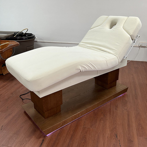 โต๊ะนวด3มอเตอร์ฐานไม้แข็งสำหรับใช้แต่งหน้าในร้านเสริมสวยสไตล์ไทย - Product Image 5