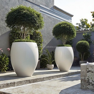 Hôtel-appartement créatif pot de fleurs décoratif en fibre de verre du sol au plafond pot de plantation de jardin - Product Image 4