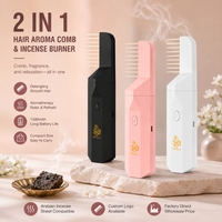 Brûleur d'encens 2-en-1 et diffuseur d'arômes portable rechargeable USB pour le Moyen-Orient