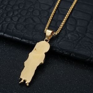 yunnique Stainless Steel St. Jude Religious Pendant Necklace Gold Silver Plated Unisex Hip Hop Jewelry Gift - Product Image 4