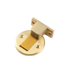 HaoTong Jin Door Stop Brass Floor Mount Magnetic Silent Anti Collision For Wooden Door Interior Use - Product Image 4
