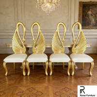Chaises de mariage de luxe au style unique, finition dorée, pour la mariée et le marié, utilisées lors d'événements