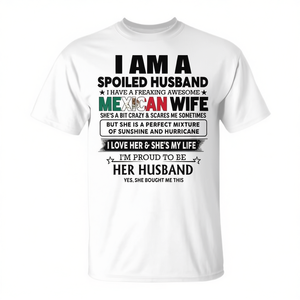 Camiseta del Día de San Valentín: Esposa mexicana, la amo y ella es mi vida - Product Image 2