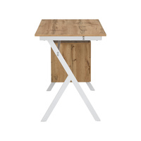 Table d'ordinateur moderne en MDF blanc avec cadre métallique léger de qualité supérieure, meubles de salon, assemblage facile