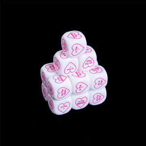 Acrylique 20mm D6 2 pièces par ensemble coins arrondis Couple <span class=keywords><strong>Action</strong></span> dés jeu de dés dés personnalisé dés - Product Image 5