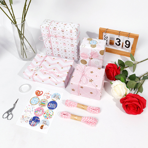 Papel de Regalo de Lujo al por Mayor de 80g para el Día de San Valentín, Papel Kraft Virgen Recubierto de Silicona, 43*300cm, Rollo de Papel de Regalo Personalizado - Product Image 3