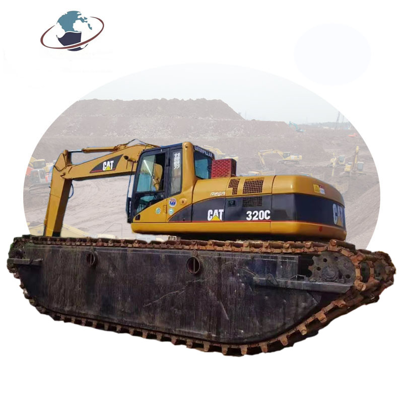 Japan Made Caterpillar 320C Boat Digging Excavator, 20ton