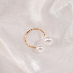 Anello Aperto Stile Perla per Donne, Gioiello Minimalista Regolabile alla Moda - Product Image 4