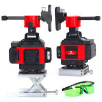 Niveau laser rotatif professionnel 4D 16 lignes vert DIY, niveaux laser automatiques