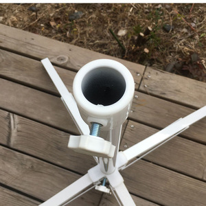 Yeni Tarz Çin Rüzgarı Tasarım Güneş Şemsiyesi Katlanabilir Güneşlik Büyük Dört Ayaklı Taban Taşınabilir Beyaz Demir Çerçeveli Plaj Taban Braketi - Product Image 5