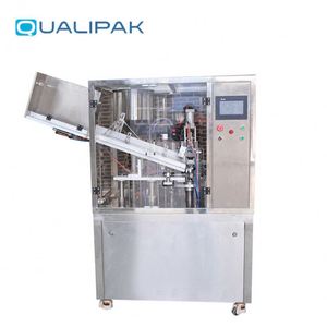 Qualipak LFF-ZW-00สำหรับท่อพลาสติกหลอดเครื่องสำอางท่อโลหะเติมและปิดผนึกเครื่อง