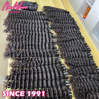 Cheveux humains vierges bouclés et ondulés NewWave vietnamiens et birmans, qualité 9A-15A, cuticules alignées, lot de tissage