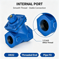 Vanne de régulation en fonte de type Y pour pipeline industriel DN32 1,2 pouces, filetage femelle, pour air/média abrasifs, anti-refoulement, Born Machinery