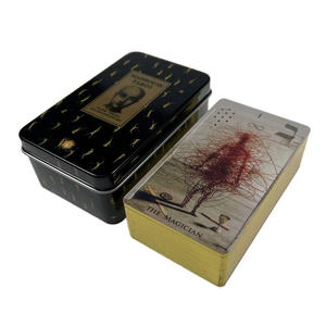 <span class=keywords><strong>Cartas</strong></span> de oráculo de Tarot de adivinación, cubiertas de afirmación positiva ecológicas, <span class=keywords><strong>cartas</strong></span> de Tarot de papel, cajas de Metal con guías a la venta - Product Image 4