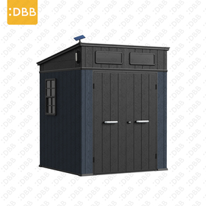 Abri de jardin en résine DIBIBI, design moderne, texture bois, 6x8FT, durable, résistant aux UV, pour rangement extérieur – Vente directe usine - Product Image 1
