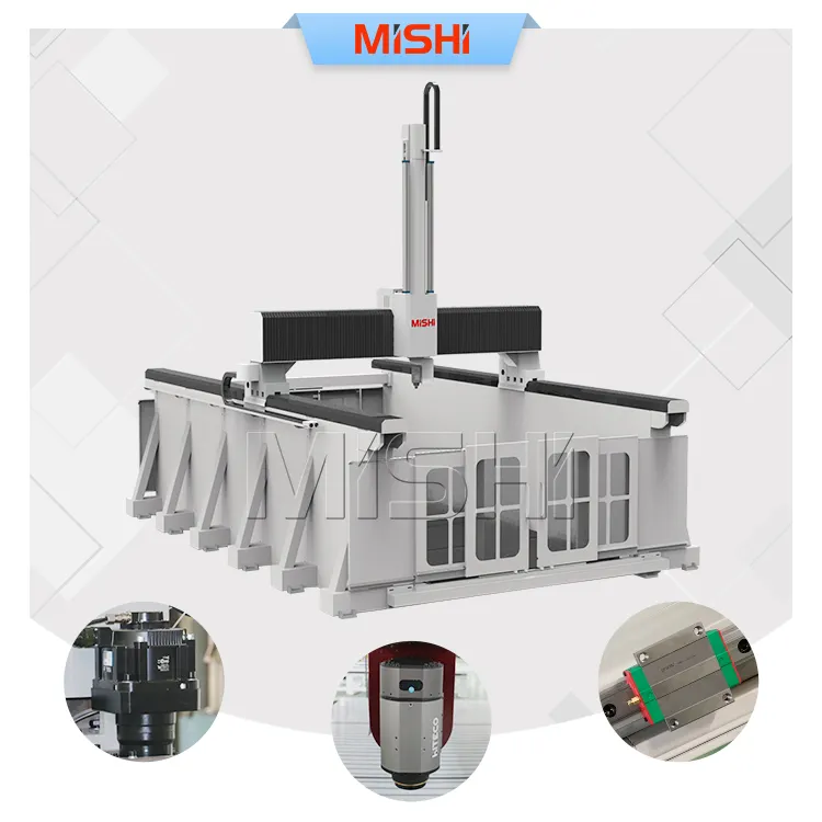 MISHI cinq CNC usinage 5 axes CNC Machine 5 axes CNC routeur mousse 5 axes Atc gravure sur bois sculpture Machine