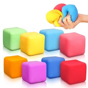 2024 Trends Slow Rising Nice Shape Stretch Sensory Soft Fidget Toy Squishy Anti-Stress Ice <b>Cube</b> Stress Ball Toys - Product Image 2