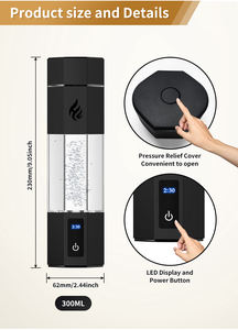 Cốc nước hydro nồng độ cao 8000PPB bằng nhôm anodize tùy chỉnh, 25 mẫu mới, dùng cho ô tô, sử dụng pin, 250ml - Product Image 5