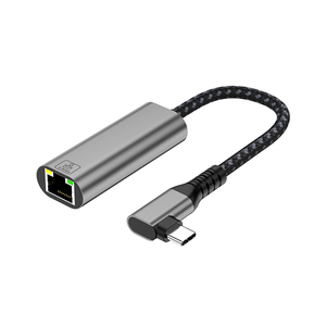 2500Mbps à angle droit Type <span class=keywords><strong>C</strong></span> vers RJ45 réseau aluminium <span class=keywords><strong>Internet</strong></span> <span class=keywords><strong>USB</strong></span> <span class=keywords><strong>C</strong></span> vers Ethernet adaptateur Ethernet 2.5G pour ordinateur portable - Product Image 1