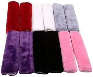 Coussin de couverture de ceinture de sécurité de voiture en tissu de haute qualité en fausse peau de mouton 14cm X 5cm universel 10 ensembles de couverture de ceintures de sécurité JMC-01