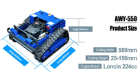 Mesin Pemotong Rumput RF Wholesale dengan Snowblade Robot, Pemotong Rumput Taman dan Bajak Salju, Mesin Pemotong Rumput Remote Control Murah