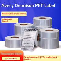 Étiquettes adhésives en PET argentées, papier autocollant mat argenté vierge, impression de codes-barres, impression personnalisée