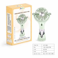 Ventilateur brumisateur Type-C 100 vitesses avec pulvérisation à un clic et tête oscillante, refroidisseur portable rechargeable avec support pour téléphone
