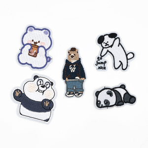 Dễ thương phim hoạt hình động vật, khủng long và Gấu Nhỏ thêu vải các bản vá lỗi, máy tính-thêu vá Dán Phụ kiện quần áo - Product Image 3