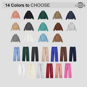 <span class=keywords><strong>Ensemble</strong></span> de survêtement personnalisé avec logo, couleur unie, double fermeture éclair, vente en gros, pull ample et pantalon de survêtement pour <span class=keywords><strong>homme</strong></span>, <span class=keywords><strong>ensemble</strong></span> 2 pièces doublé polaire - Product Image 2