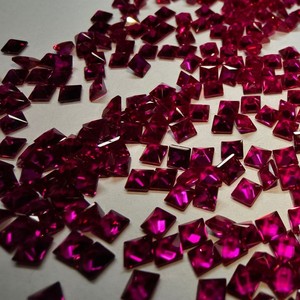 Synthetic Red Corundum Round Brilliant Cut 3.0-10.0mm For Jewelry Making - Product Image 4