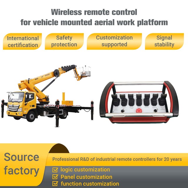 Heavy-Duty 7-Rod Hydraulic Proportional Wireless Industrial Remote Control Long Distance Control Construction Equipment 2-Year