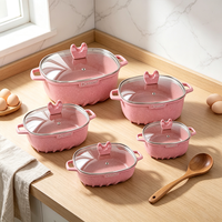 Ensemble de casseroles en aluminium de haute qualité, 23 pièces, antiadhésif, en céramique, pour la cuisson