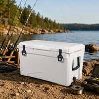 Glacière carrée thermique moderne avec design rotomoulé, étanche et isolée pour le camping estival et le stockage alimentaire