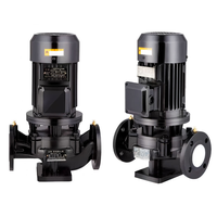 Pompe centrifuge verticale en ligne pour circulation d'eau chaude dans les conduites incendie, surpresseur industriel 380V pour conduites