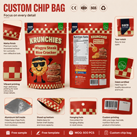 Sachet Doypack personnalisé avec fermeture éclair, pour noix, chocolat, pop-corn, snacks, avec encoche de déchirement, qualité alimentaire